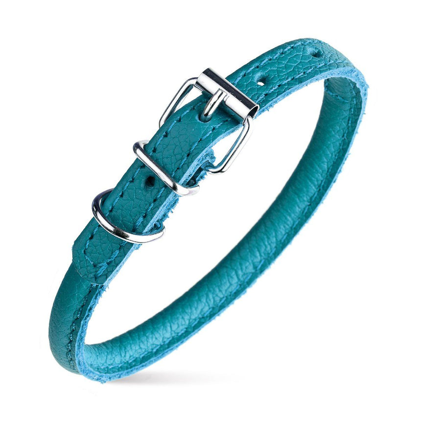 Dog Bar Soft Leather Rolled Collar
