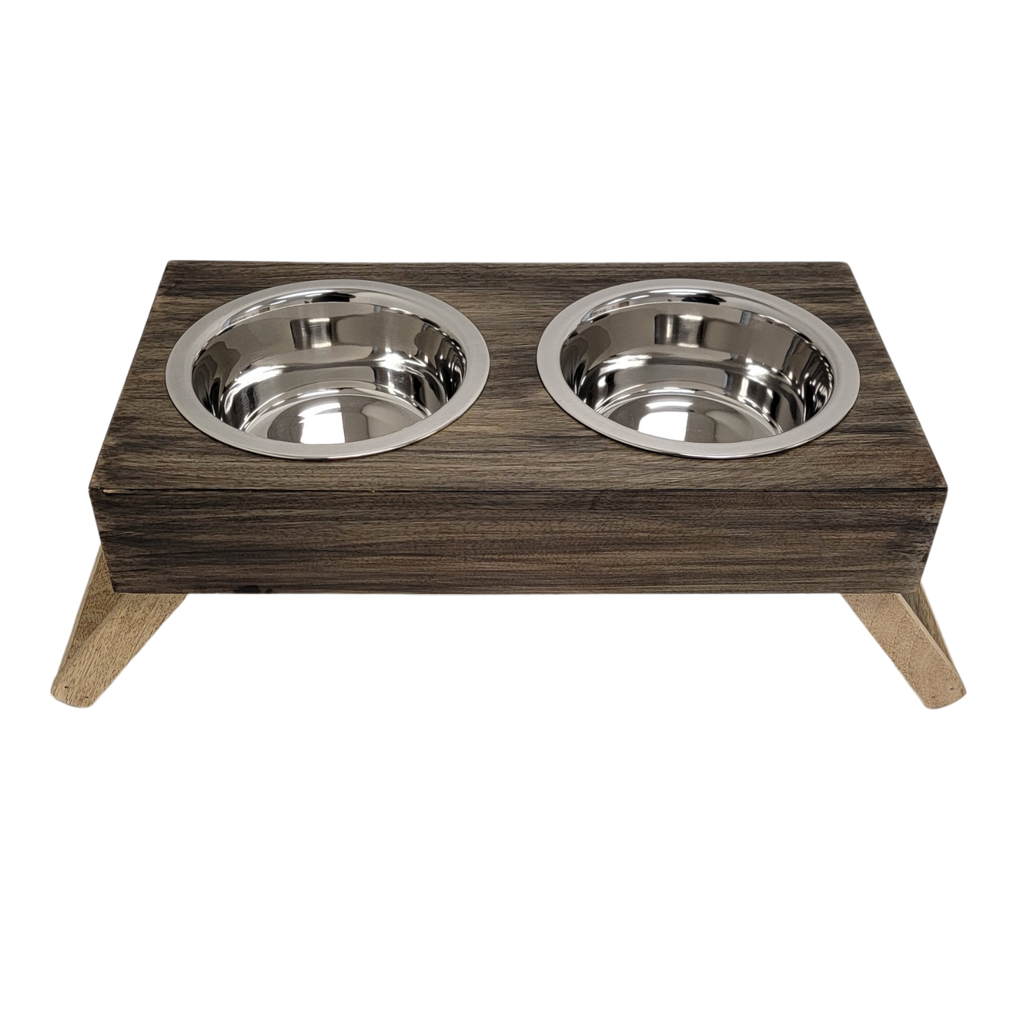 Jojo Modern Pets - Eco-Friendly Elevated Dog Wood Feeder (Brown)