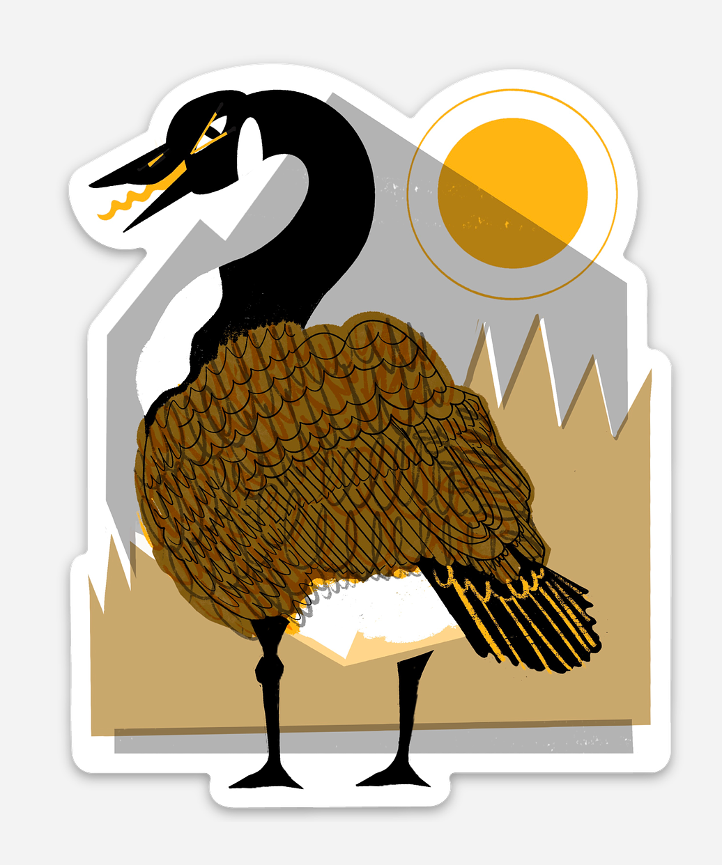 Angry Canada Goose Vinyl Sticker