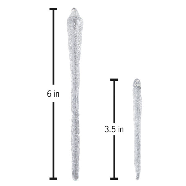 Frosty Glass Icicles - Set Of 6