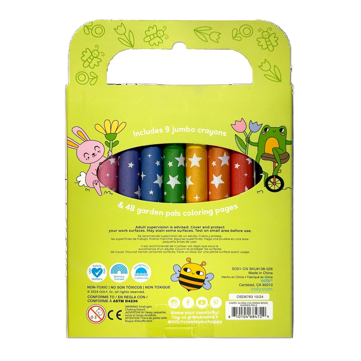 Carry Along! Coloring Book and Crayon Set - Garden Pals