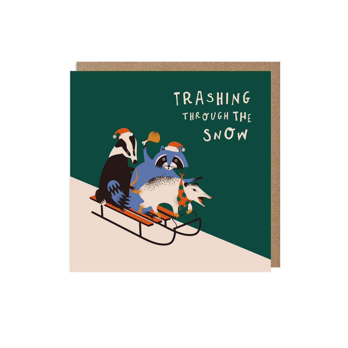 Christmas Card – Trashing Through the Snow