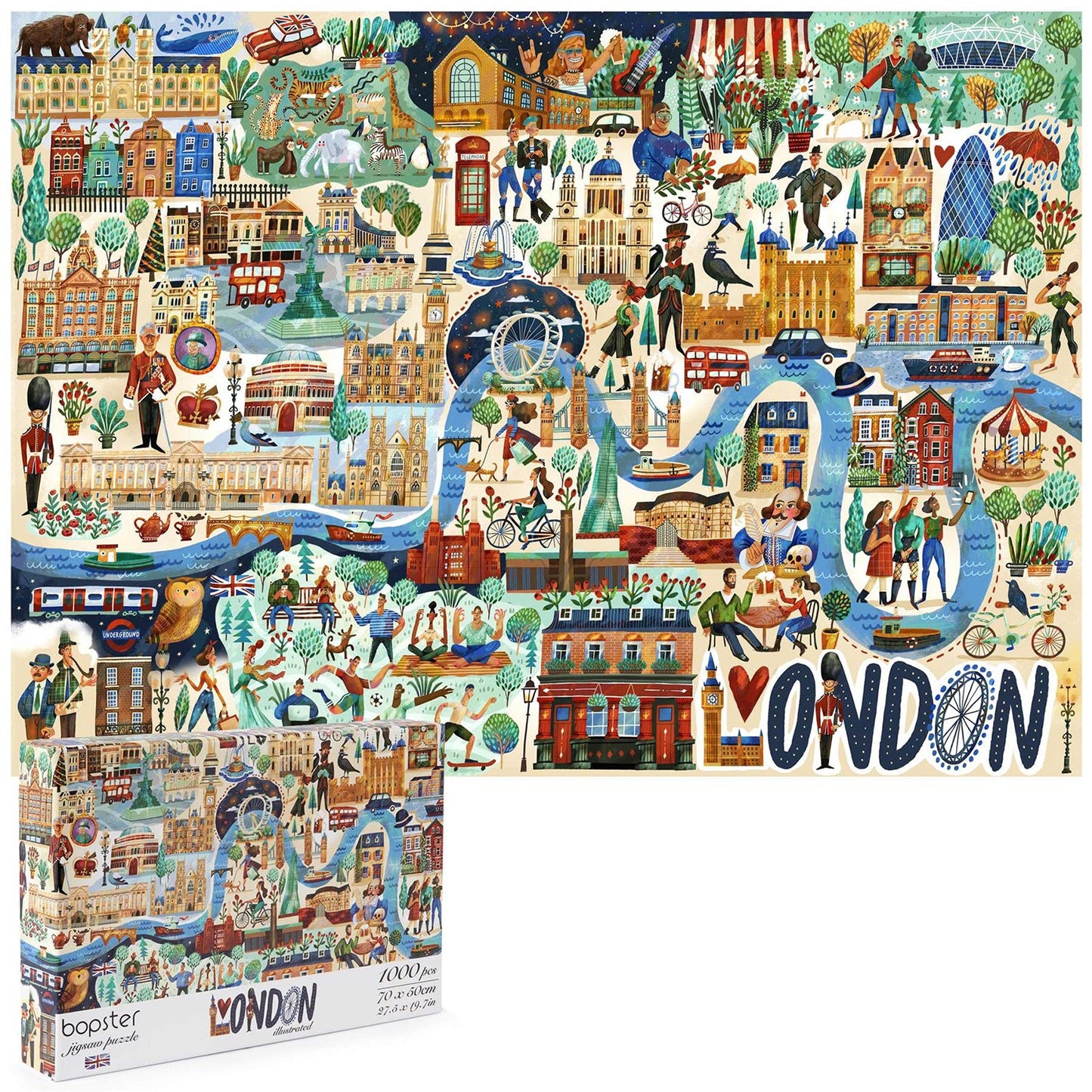 Bopster Map of London 1000pc Puzzle