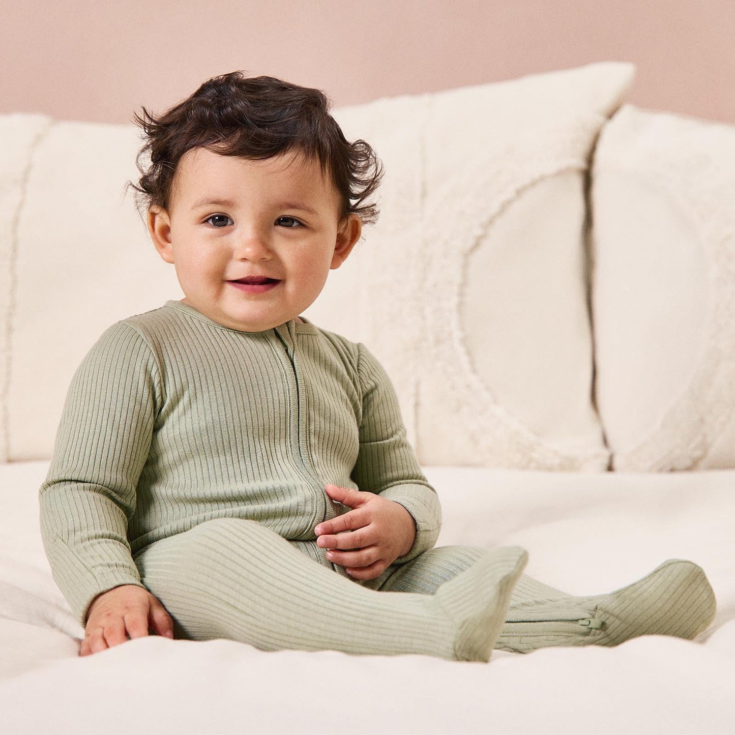 Ballerina & Ribbed Clever Zip Sleepsuit 3 Pack