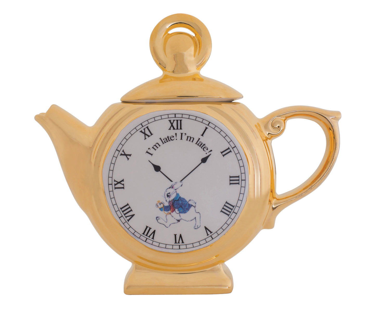 Ceramic Inspirations Alice White Rabbit Pocket Watch Teapot