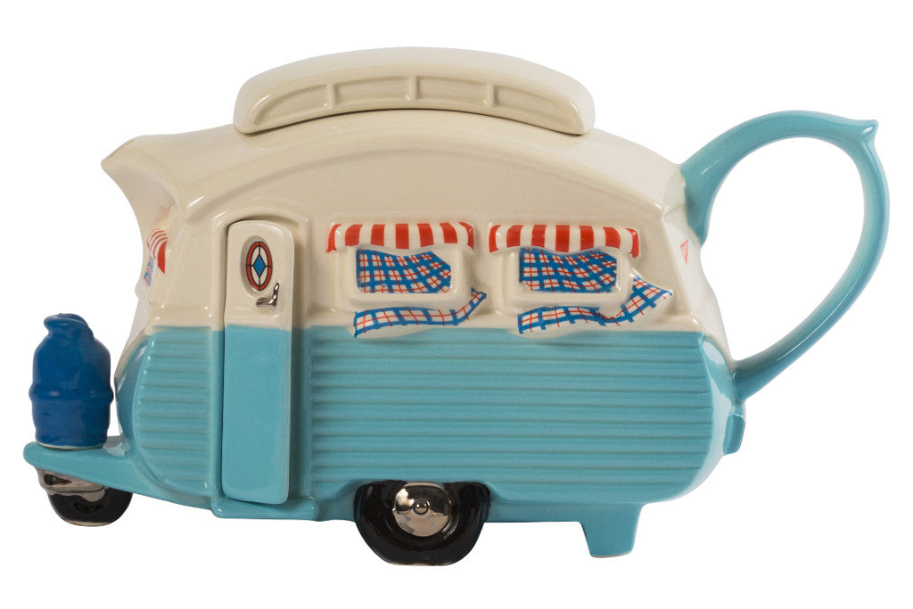Ceramic Inspirations Touring Caravan Blue Teapot -Ltd Ed