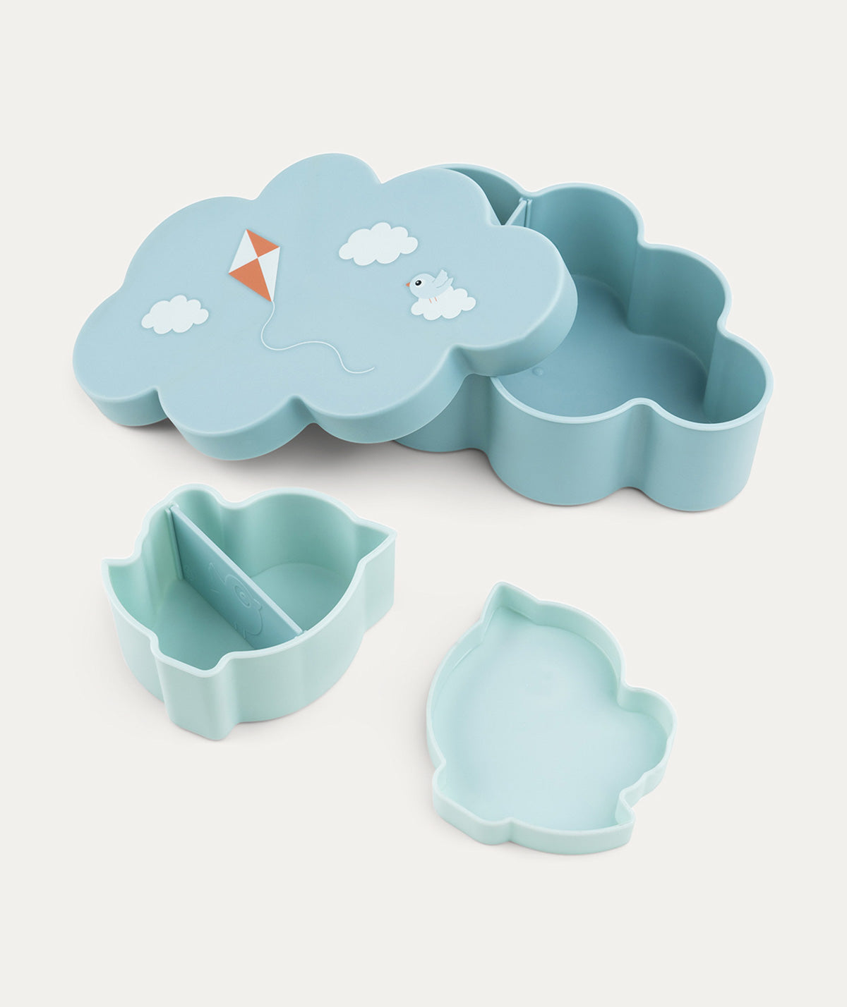 Done By Deer Lunch & Snack Box with straw Bottle Playground Blue