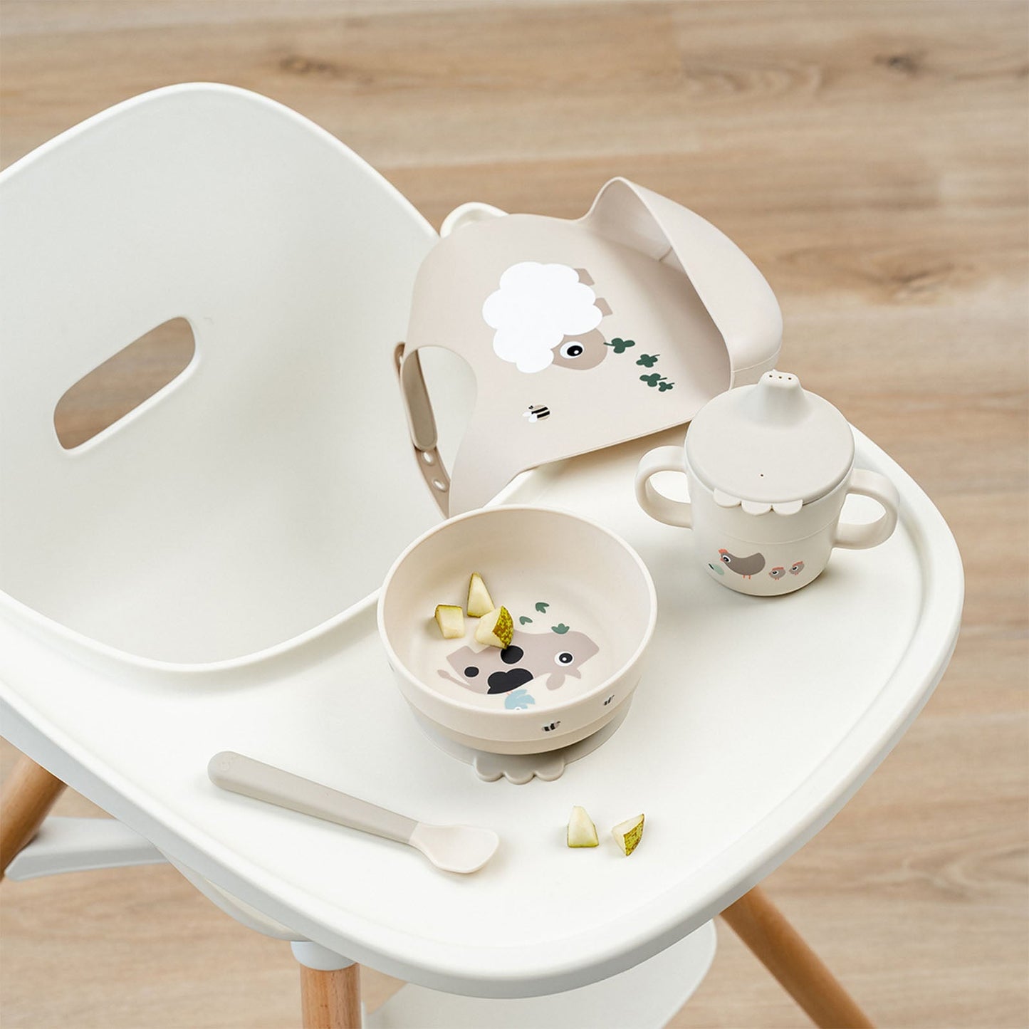 Done By Deer Foodie First Meal Set Suction Tiny Farm Sand