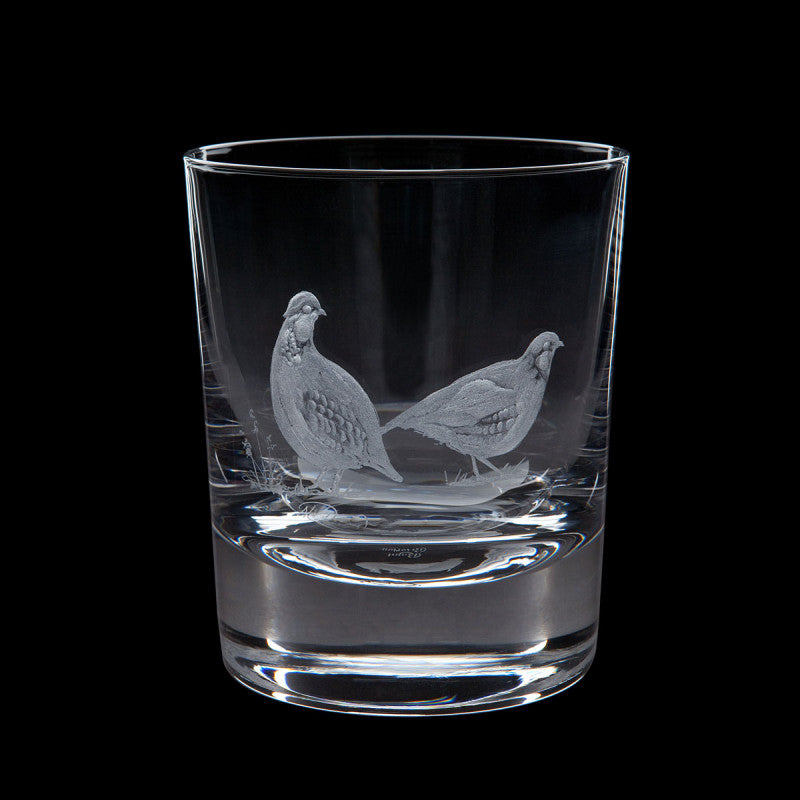 Dartington Crystal Hand Engraved Game Partridge Tumbler
