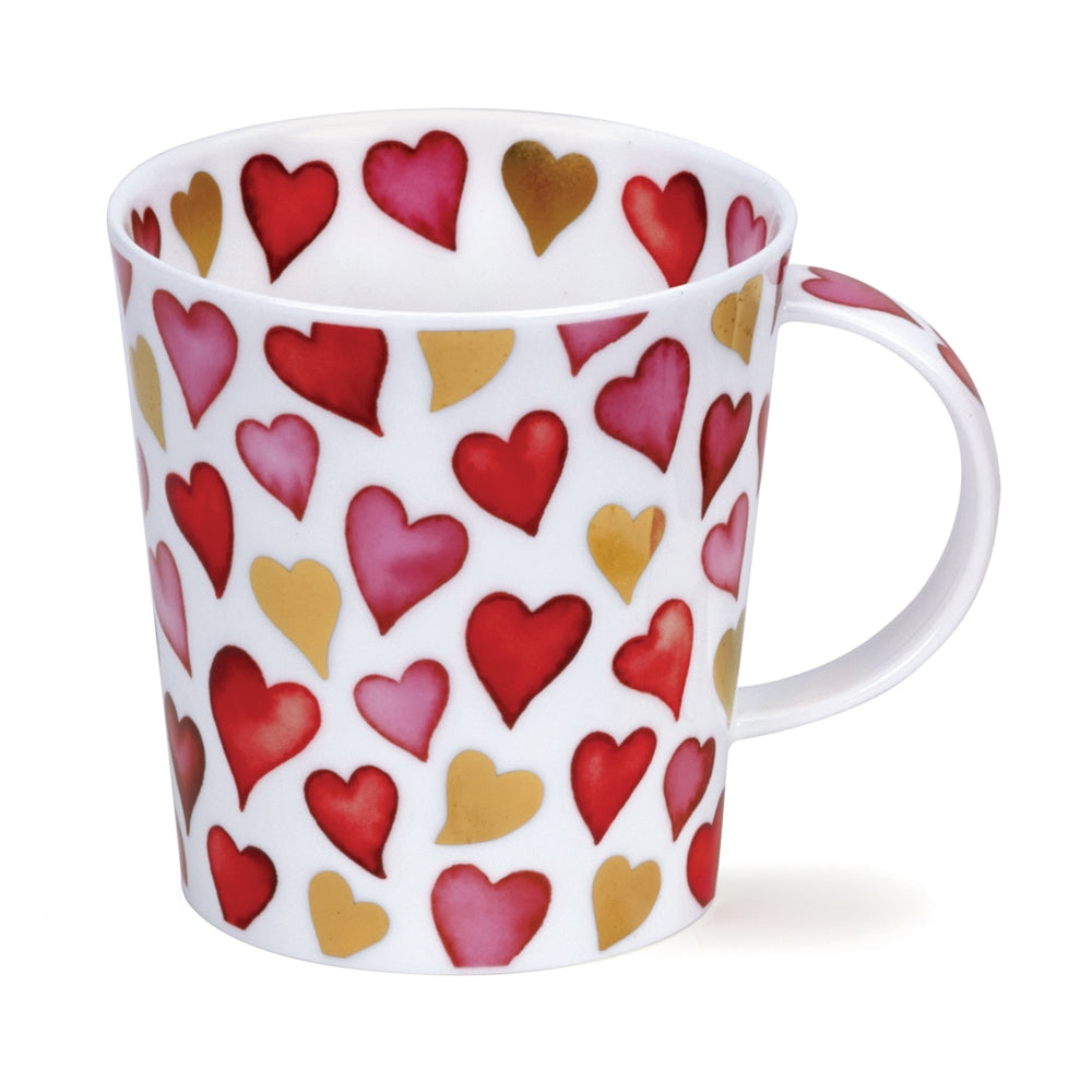 Dunoon Lomond Lovehearts Red Mug