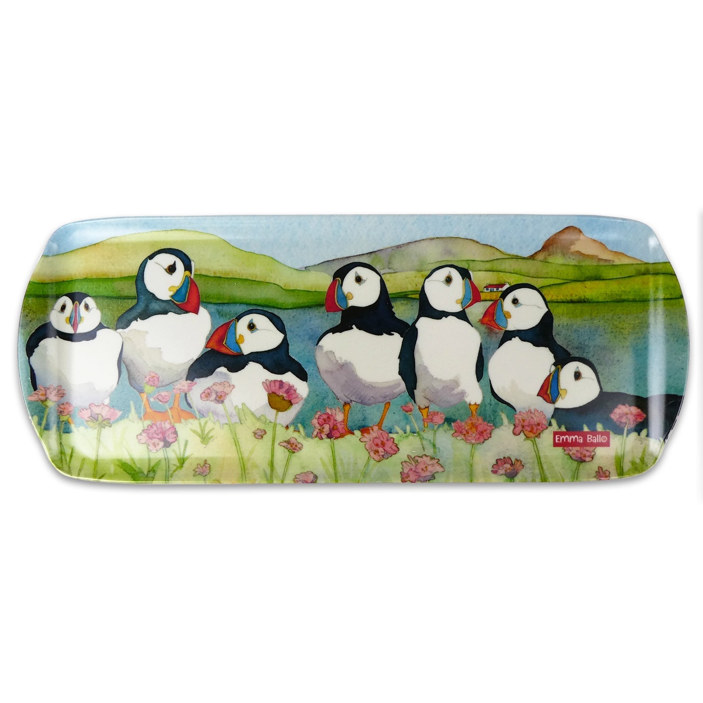 Emma Ball Sea Thrift Puffins Sandwich Tray