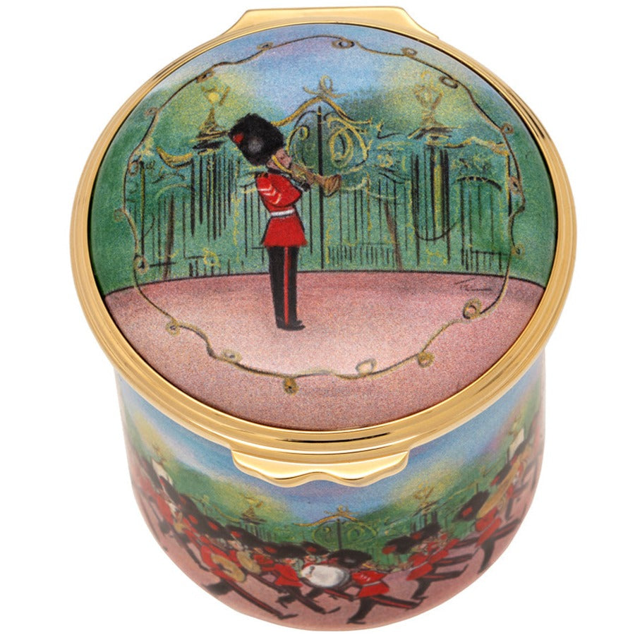 Halcyon Days Tall Enamel Box Marching Down The Mall