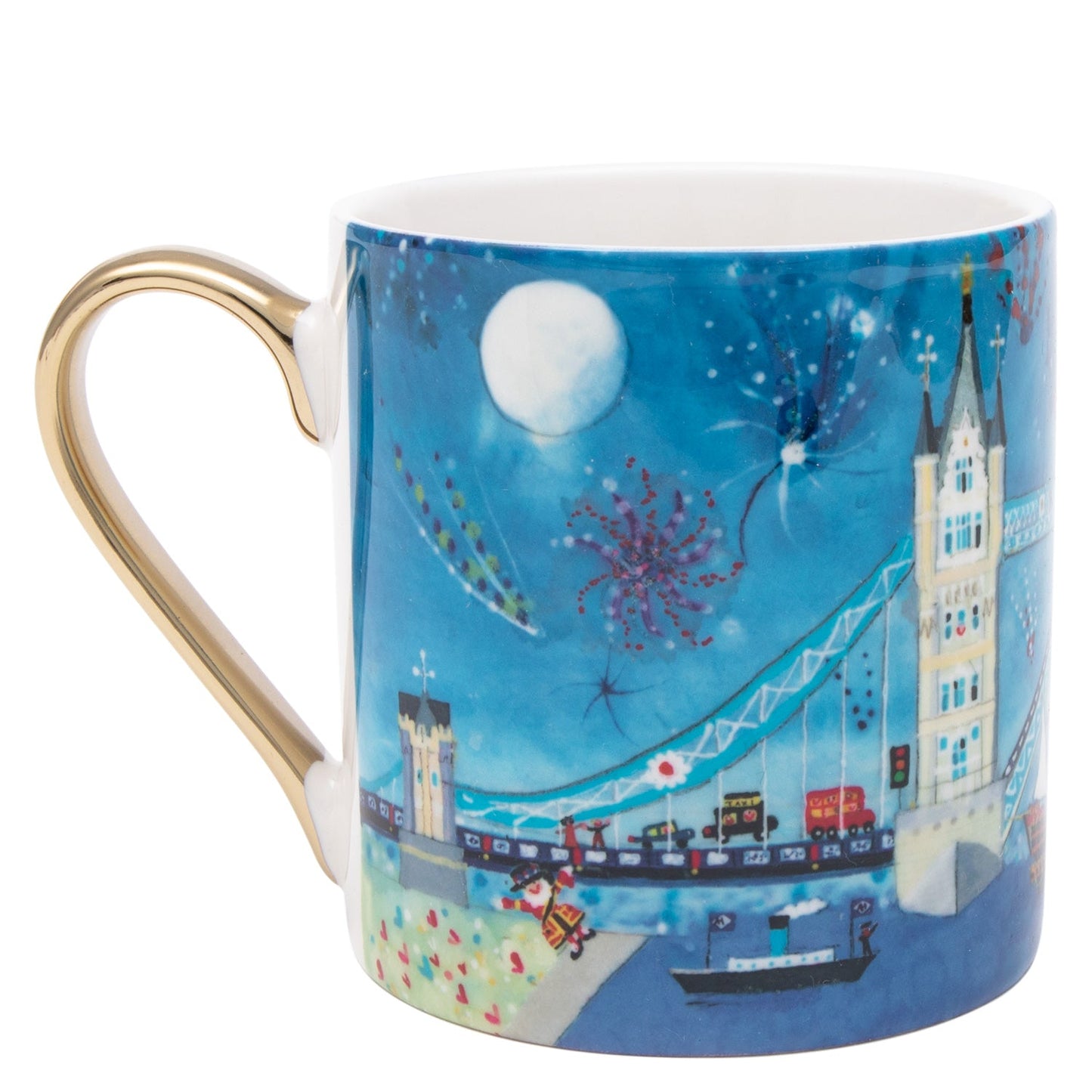 Lucy Loveheart The Wonder Bridge Gold Handled Mug