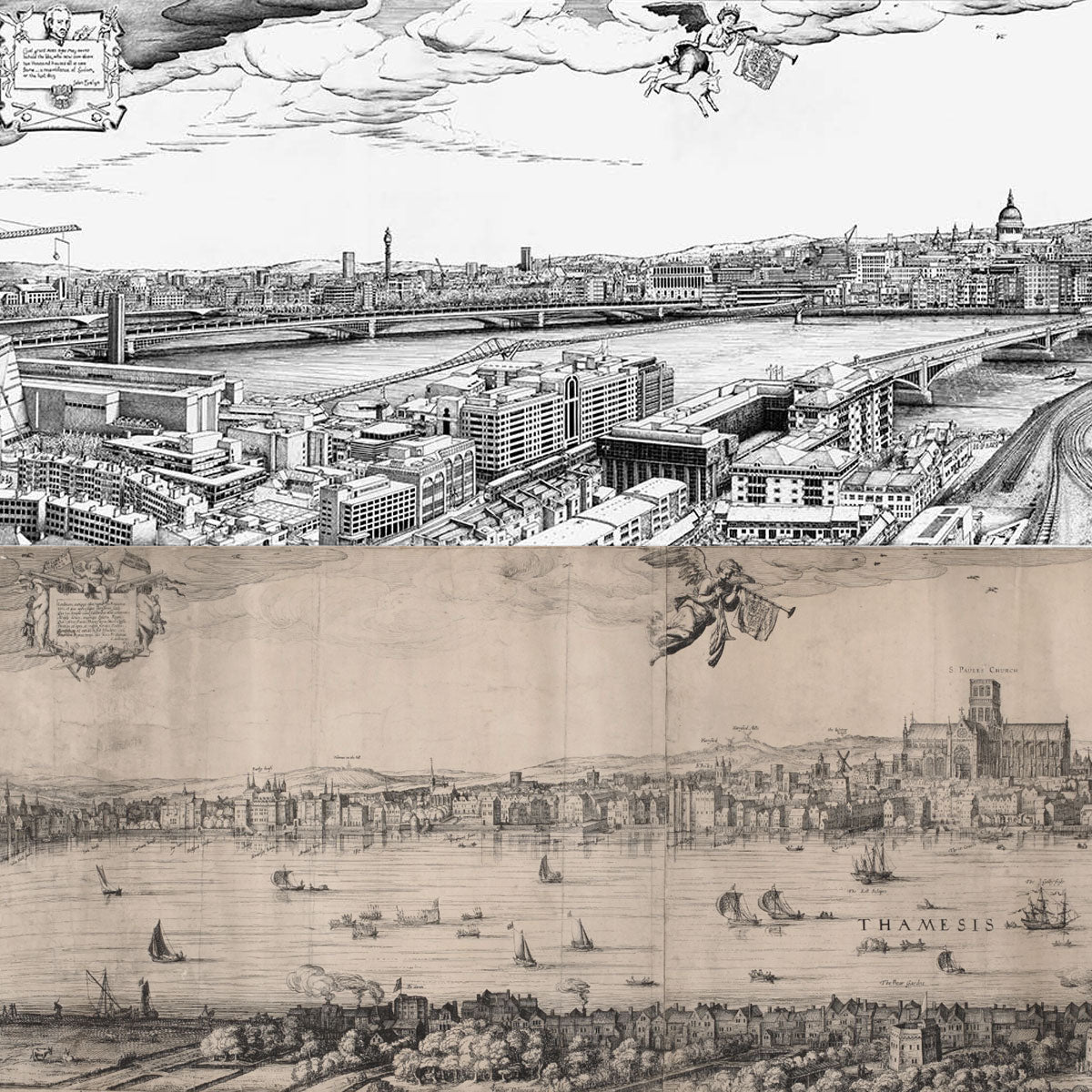 Robin Reynolds London Redrawn Panorama Print
