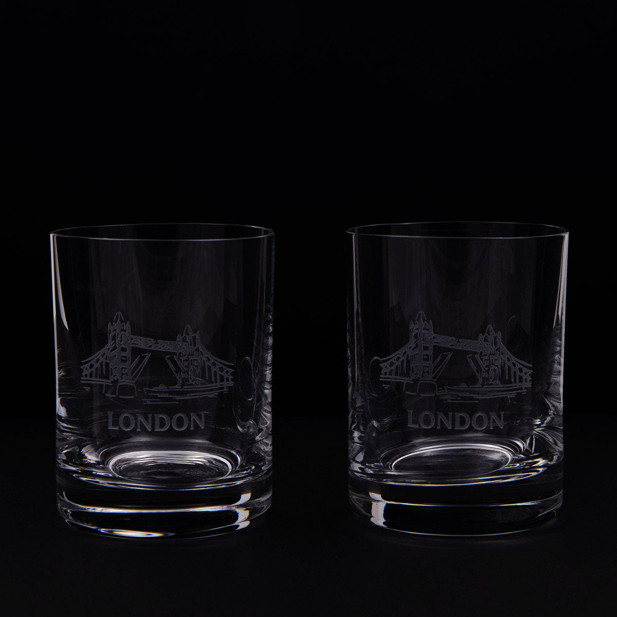 Tower Bridge Round Dram Whisky Glasses Boxed Set