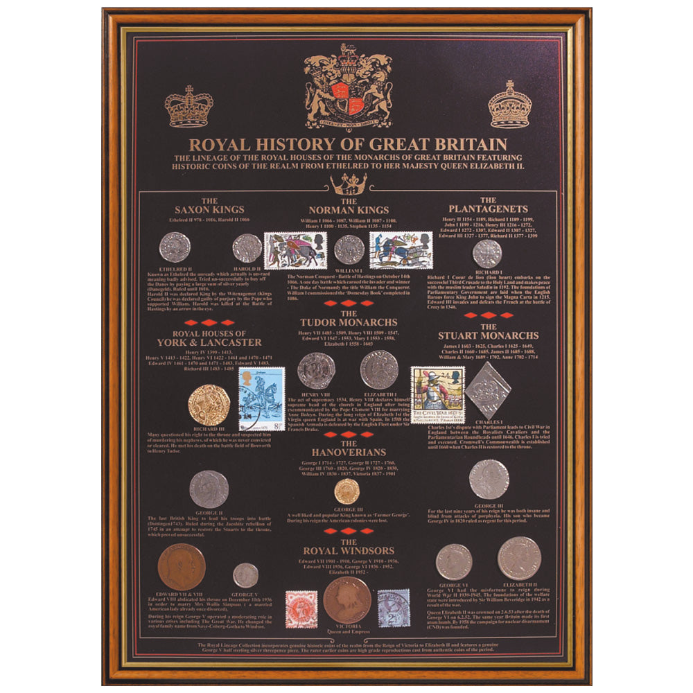 Sterling Collections Royal History Of Great Britain Coins & Stamps Set