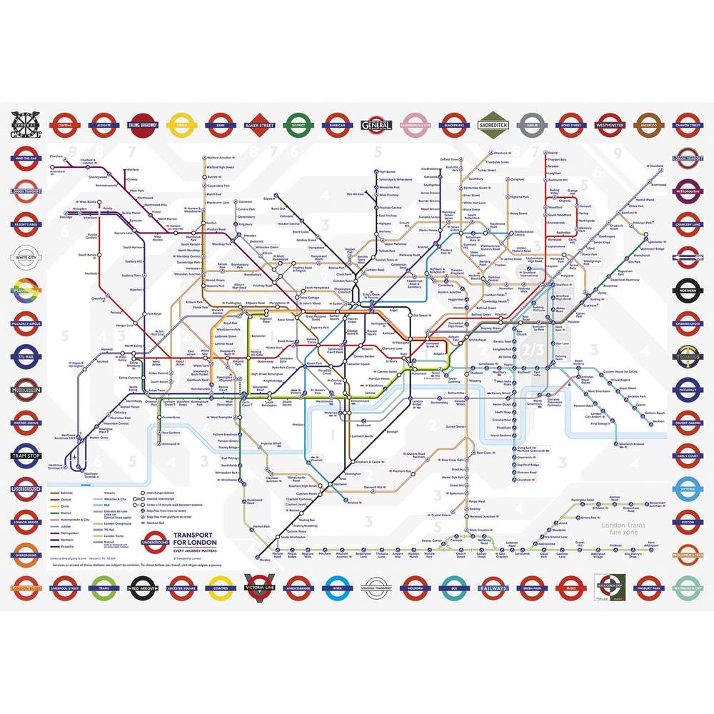 TFL London Underground Map 1000pc Puzzle