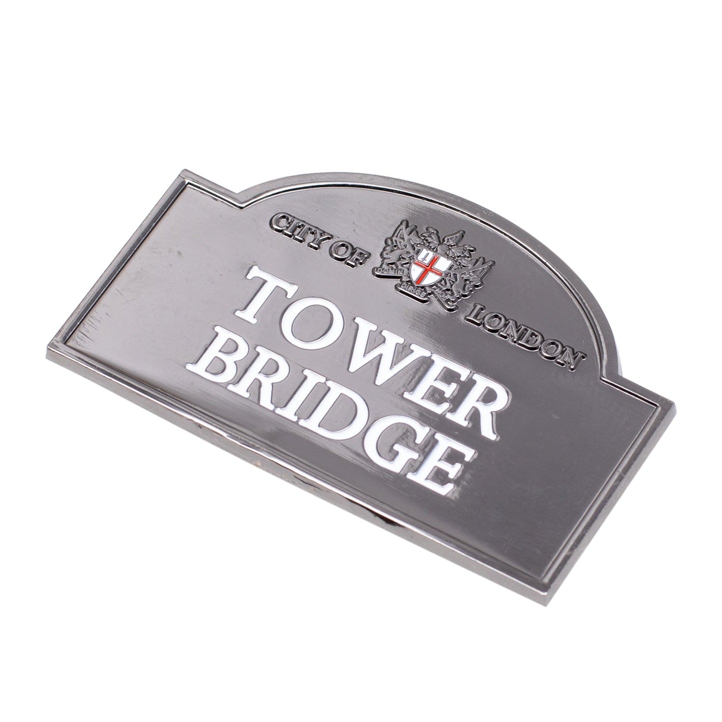 Tower Bridge Sign Chrome Fridge Magnet