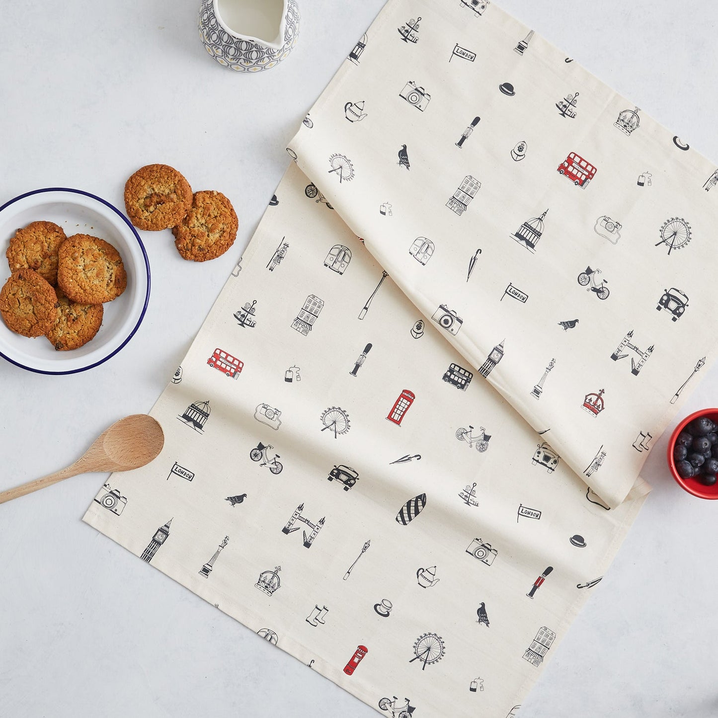 Victoria Eggs Simply London Tea Towel