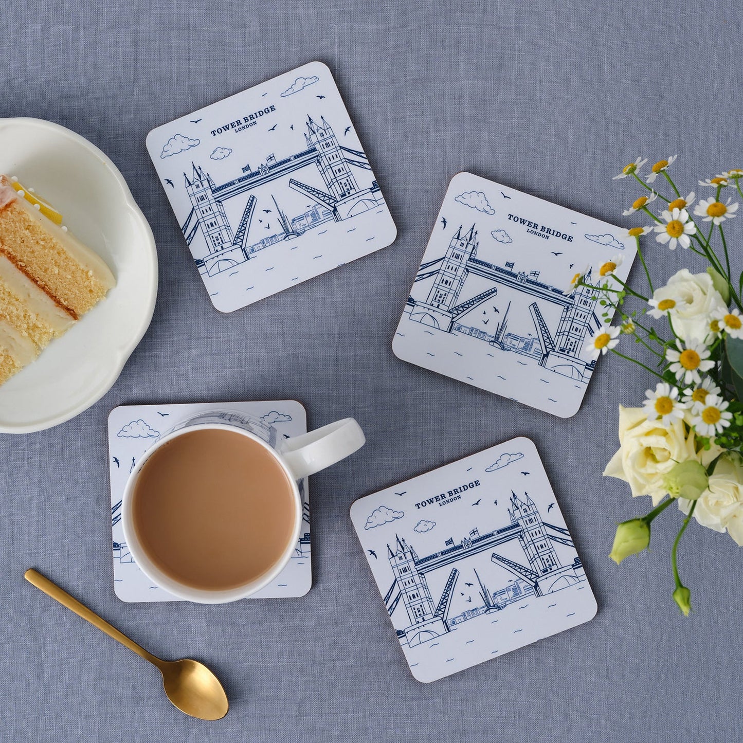 Victoria Eggs Tower Bridge Coasters - Set of 4