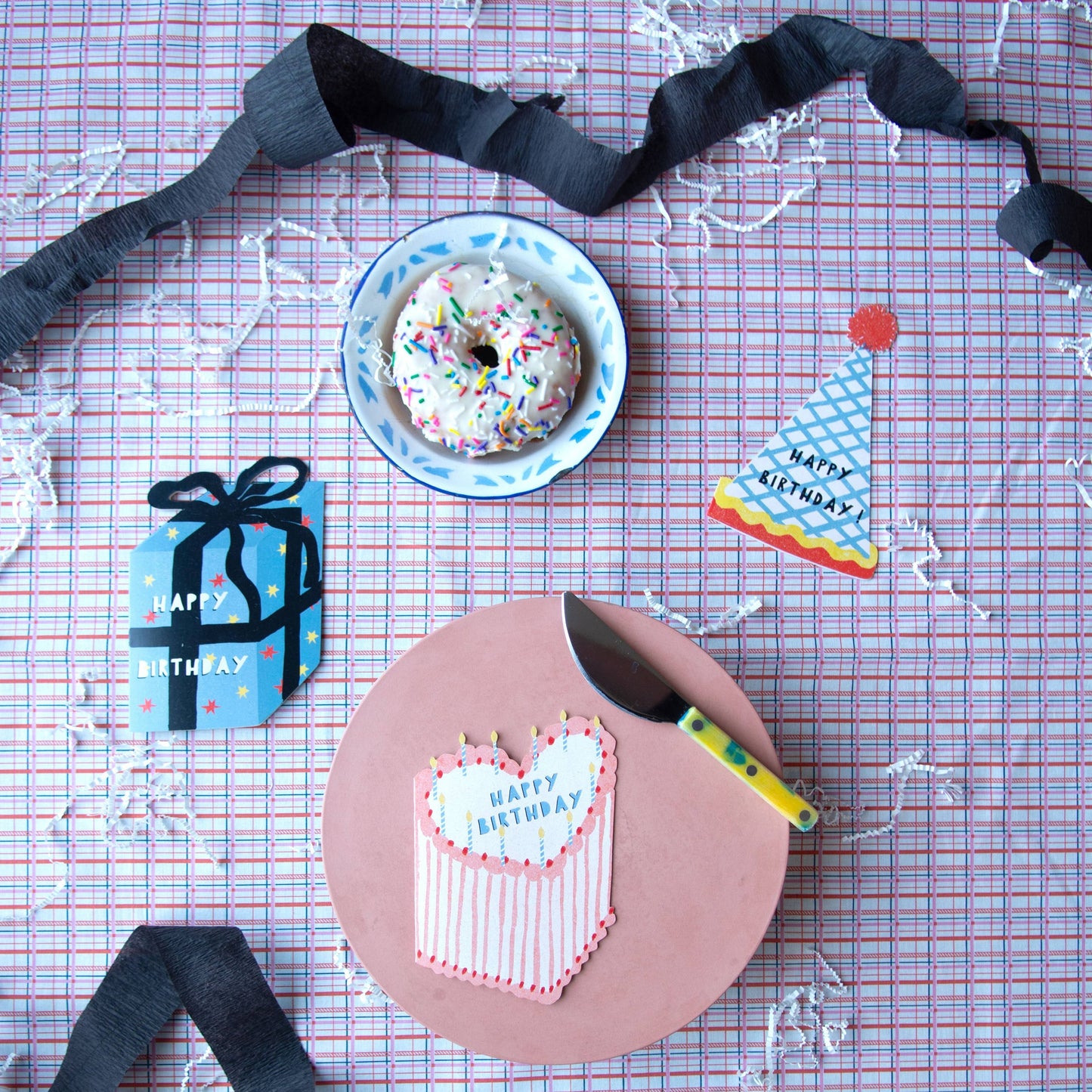 Blue Gift Birthday Collection - Die Cut Card