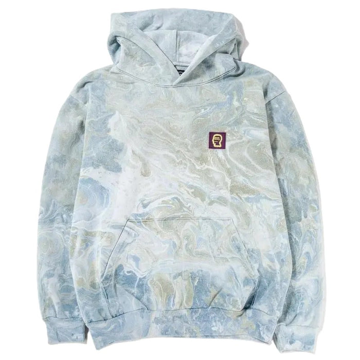 Brain Dead Marble Dye Hoodie (Blue) (WORN)
