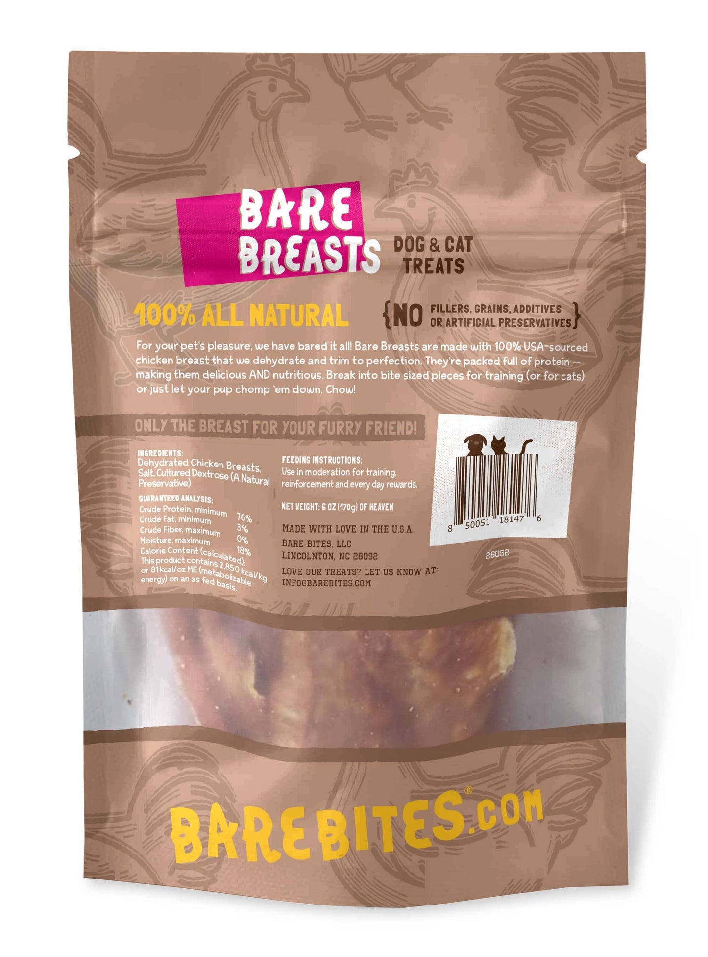 Bare Bites - 6 oz Bare Breasts Pouch