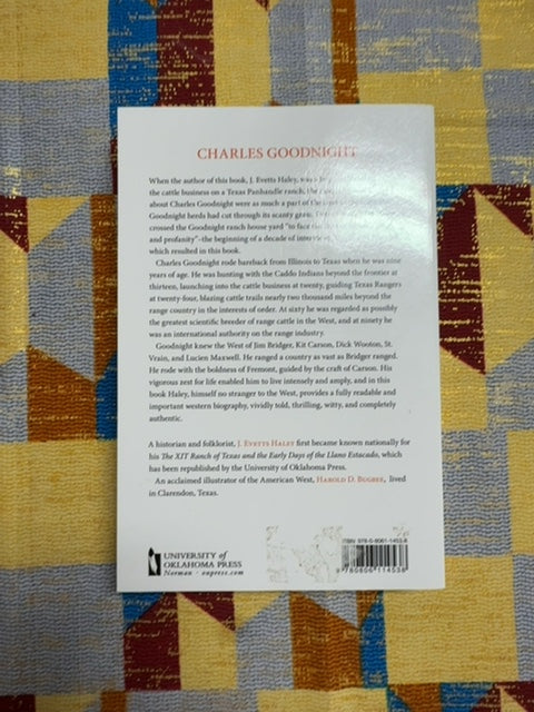 Charles Goodnight, Cowman and Plainsman back cover