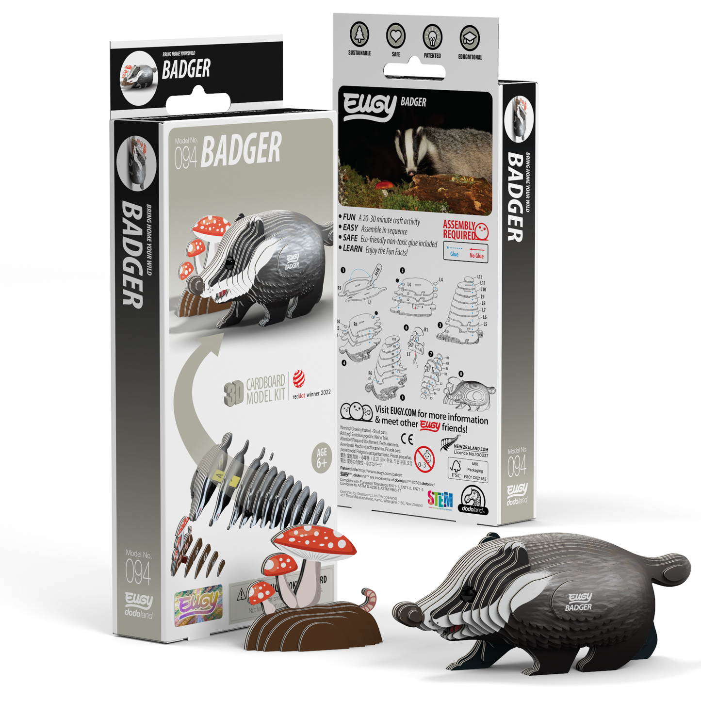 Badger 3-D model kit