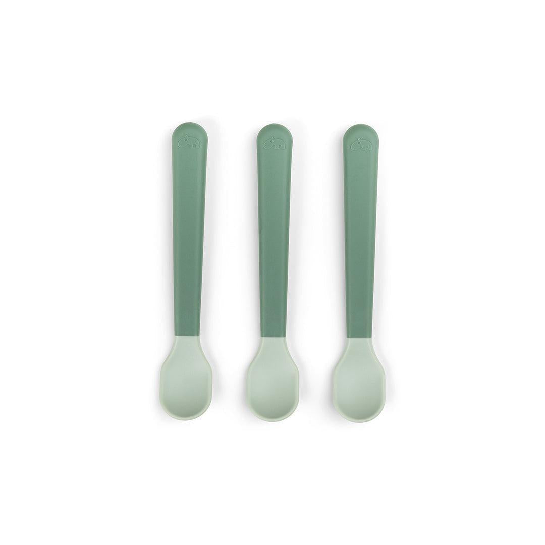 Done By Deer Foodie Easy-Grip Baby Spoon 3 Pack - Green