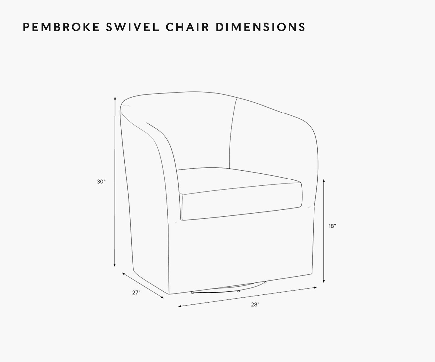 Pembroke Swivel Chair - Menagerie
