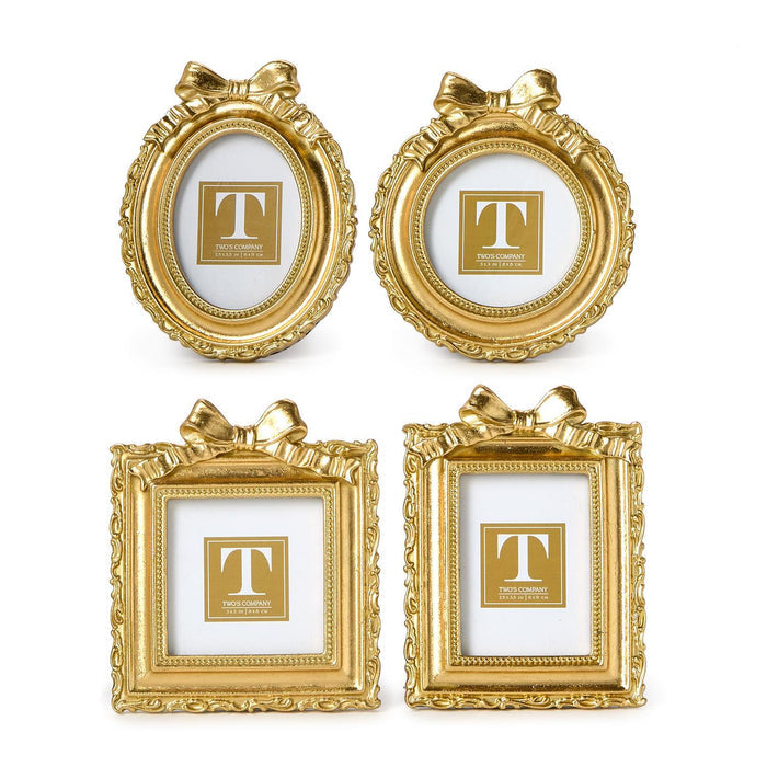 Gold Bow Mini Photo Frame