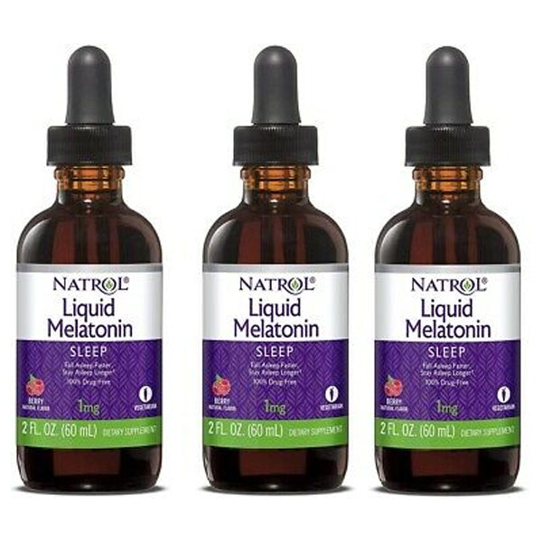 Natrol Liquid Melatonin 1mg 2oz X 3pack
