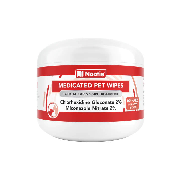 MEDICATED PET WIPES 60 PADS - ANTIFUNGAL & ANTIBACTERIAL