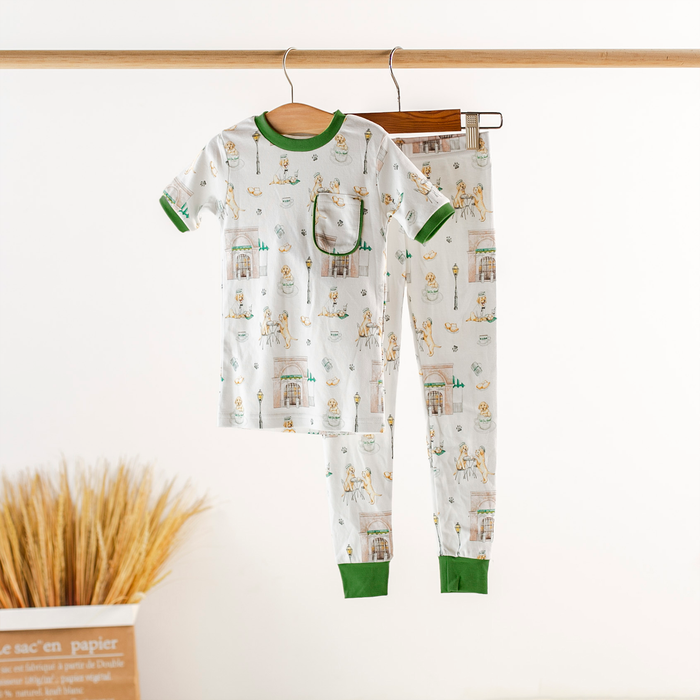 Powdered Sugar and Puppies Organic Cotton Pajama Set