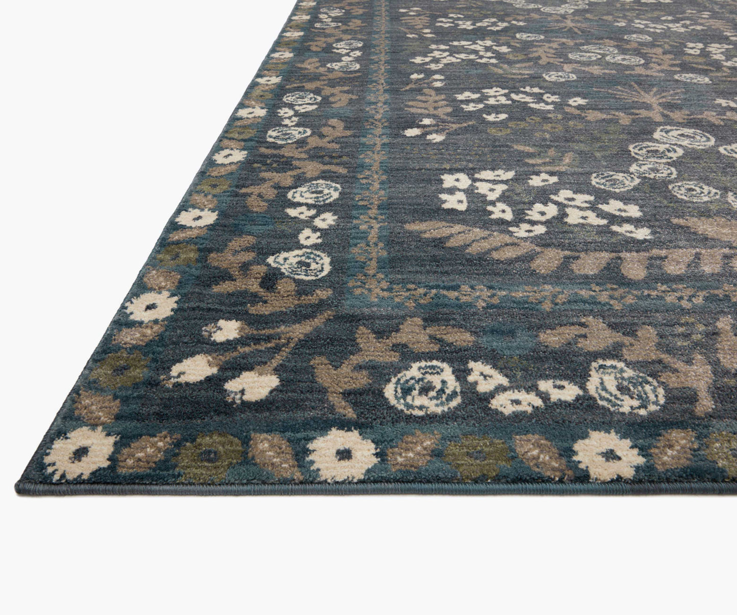 Fiore Florence Power Loomed Rug - Navy & Grey