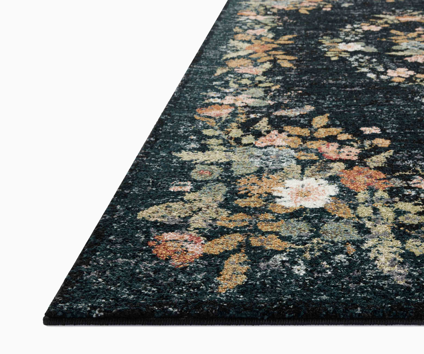 Laurel Strawberry Fields Medallion Power Loomed Rug - Navy