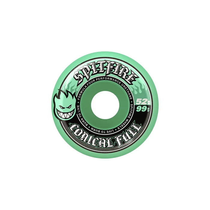 Spitfire - Formula 4 Conical Full Teal 99a Wheels (52mm)