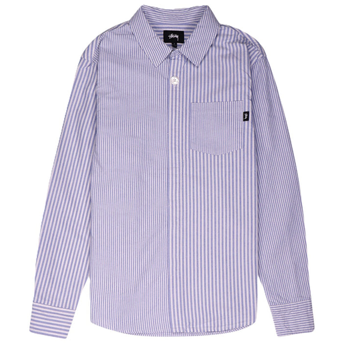 Stussy Big Button Oxford L/S Shirt Blue