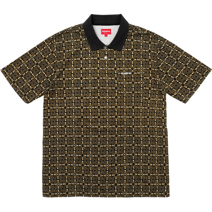 Supreme Bridle Print Polo Black (WORN)