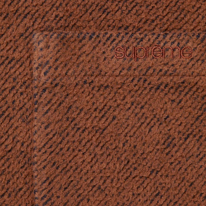 Supreme Brushed Flannel Twill Shirt (Brown)(WORN)
