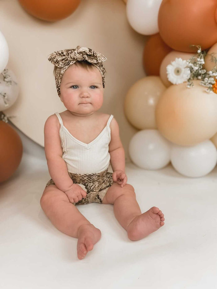 Tan Snake Print Headbands