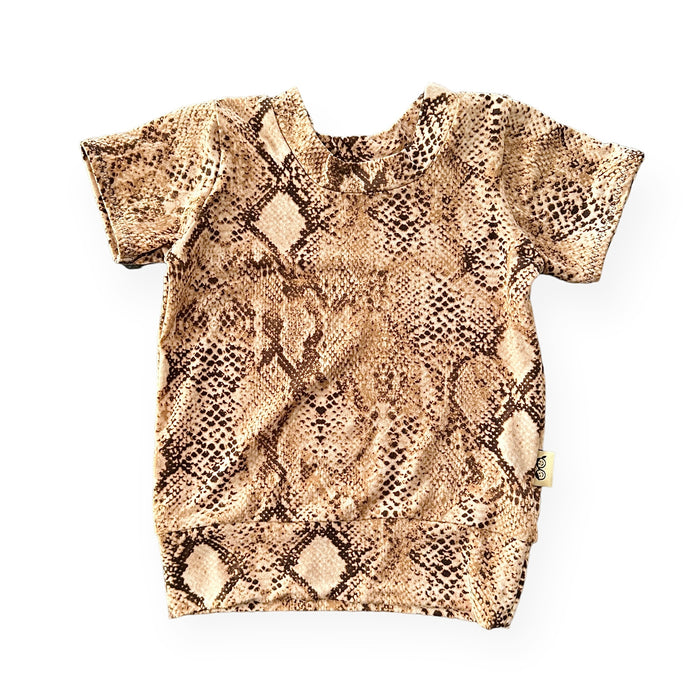 Tan Snake Print Summer Lounge Top