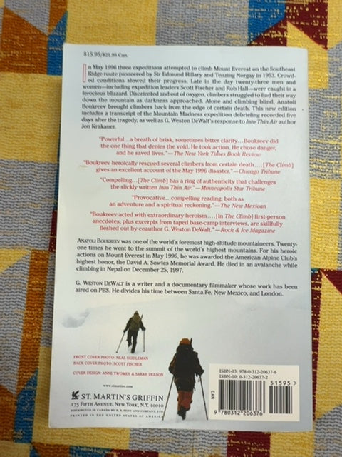 The Climb back cover