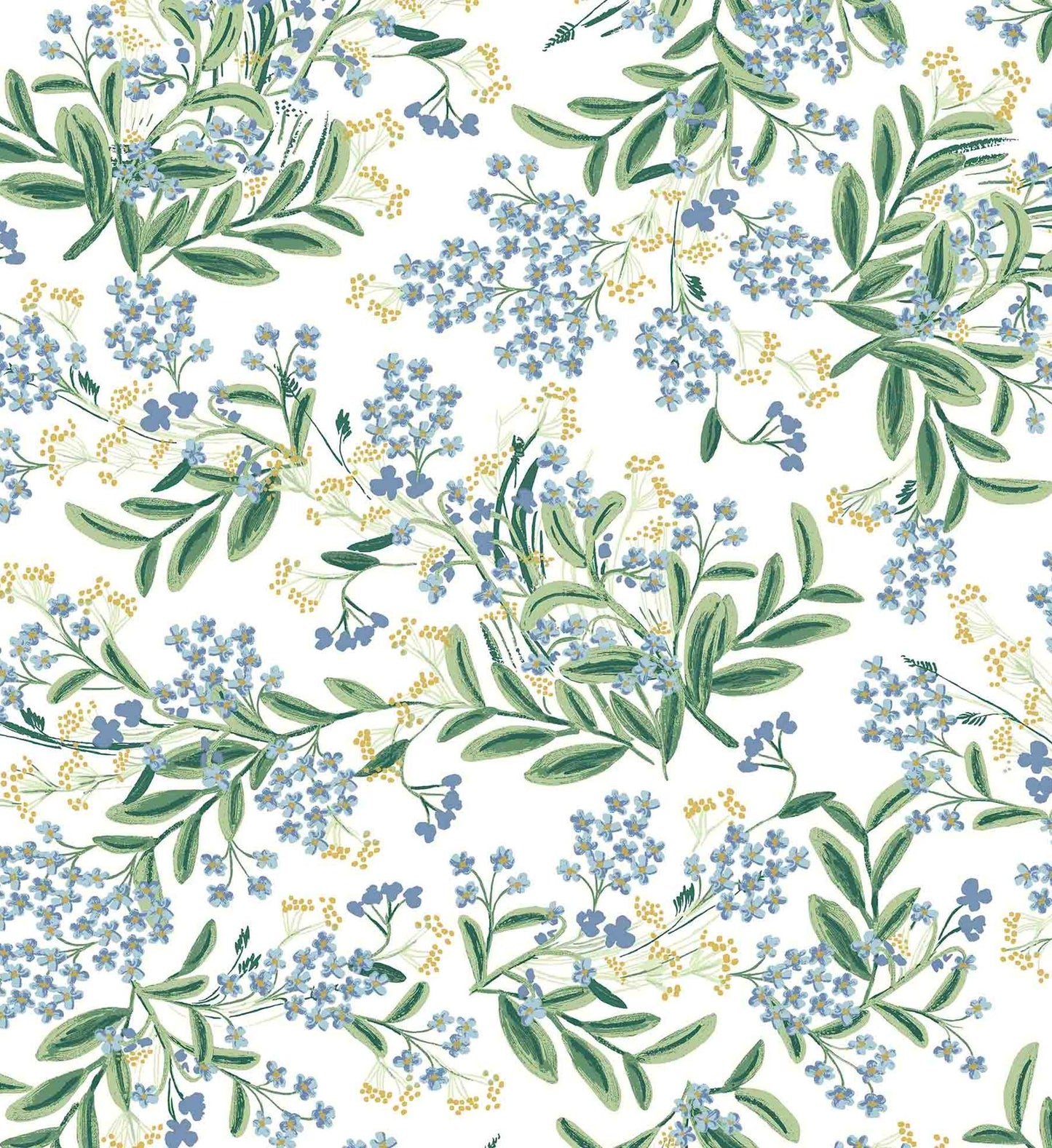 Cornflower Wallpaper - White