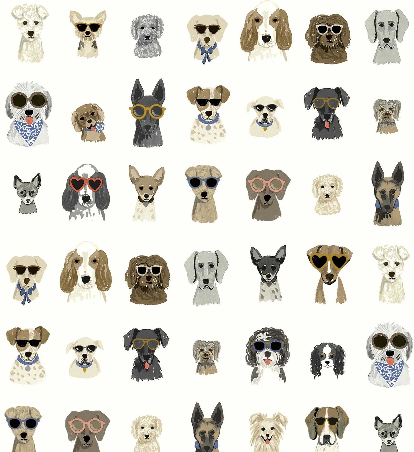 Dog Days Peel & Stick Wallpaper - White Multi