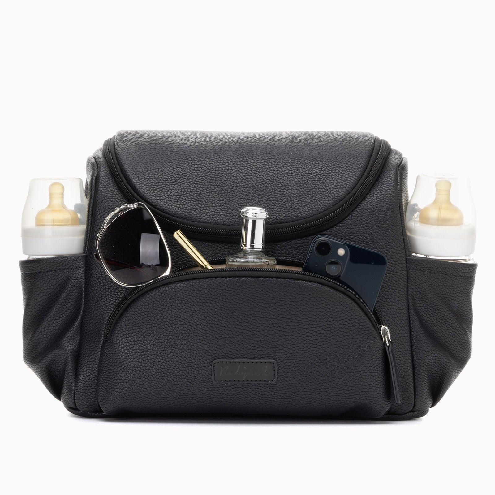 Babymel Lenni Vegan Leather Compact Changing Bag - Black