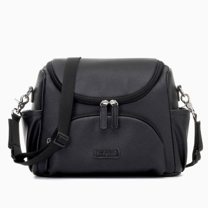 Babymel Lenni Vegan Leather Compact Changing Bag - Black