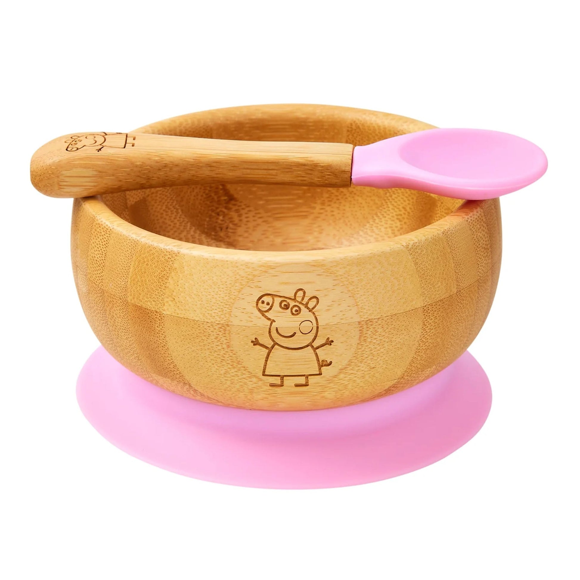 bamboo bamboo Peppa Pig Suction Bowl & Spoon Set