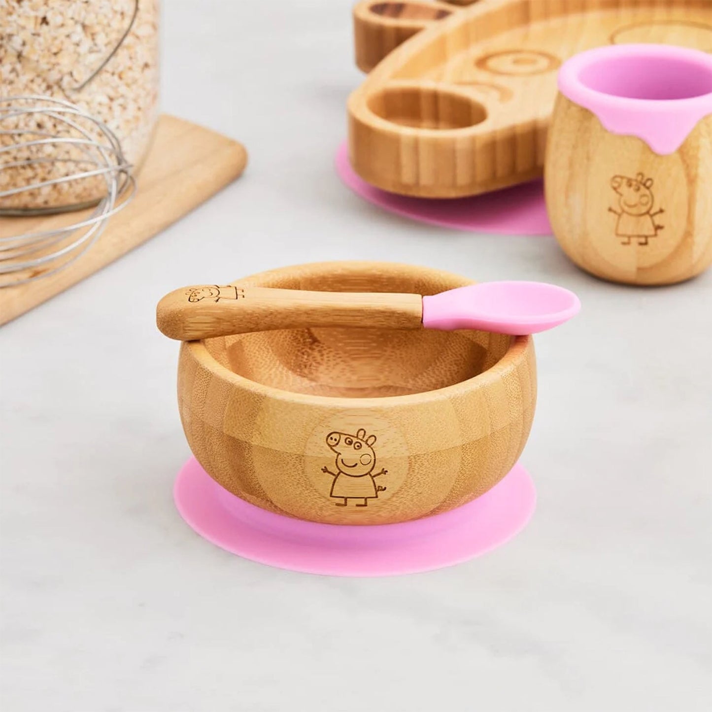 bamboo bamboo Peppa Pig Suction Bowl & Spoon Set